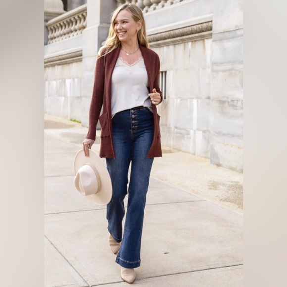 NWT Grace & Lace Jeans button fly flare denim jeans - Picture 4 of 16